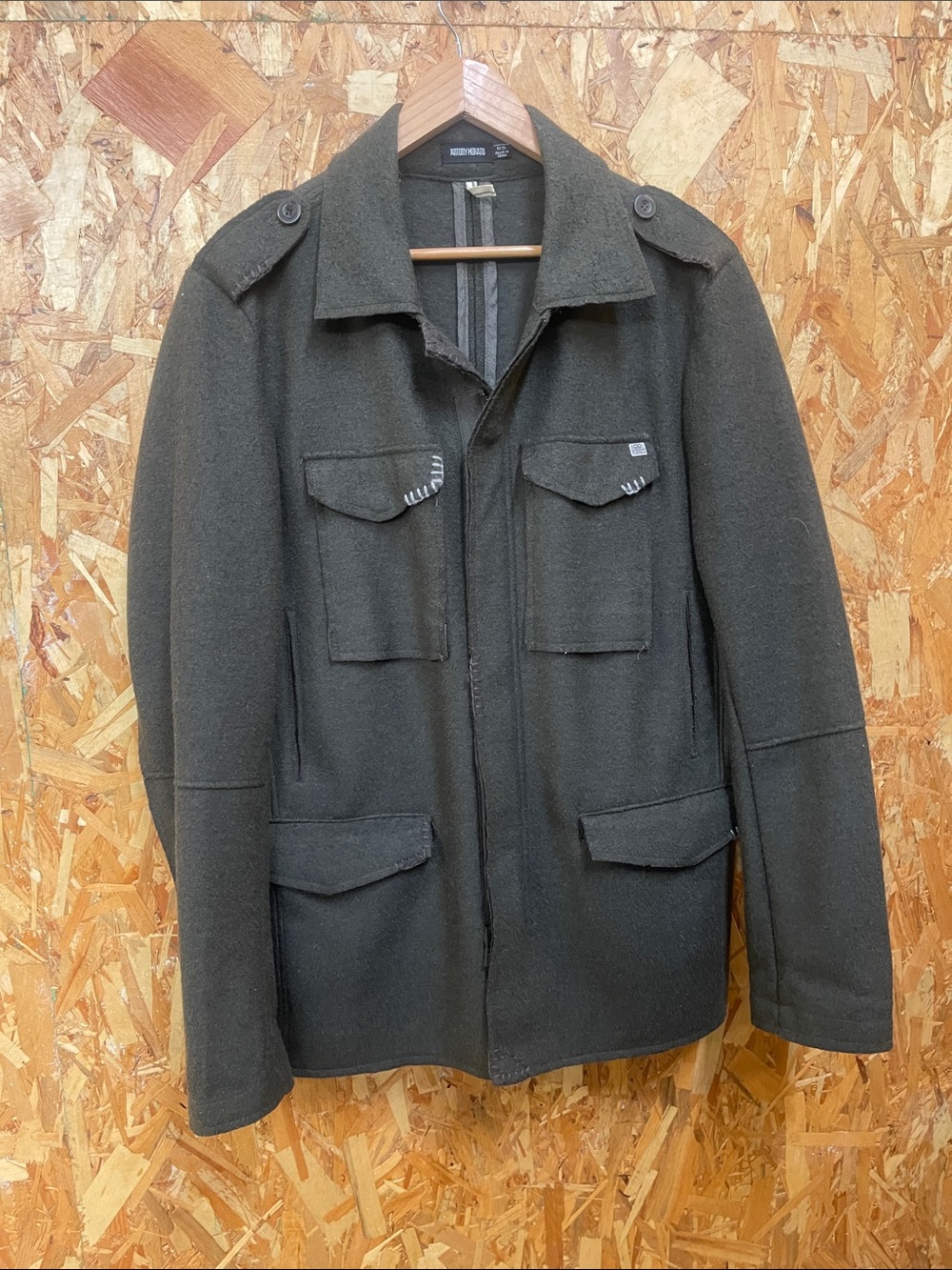 Antony Morato Olive Green Military-Style Field Jacket